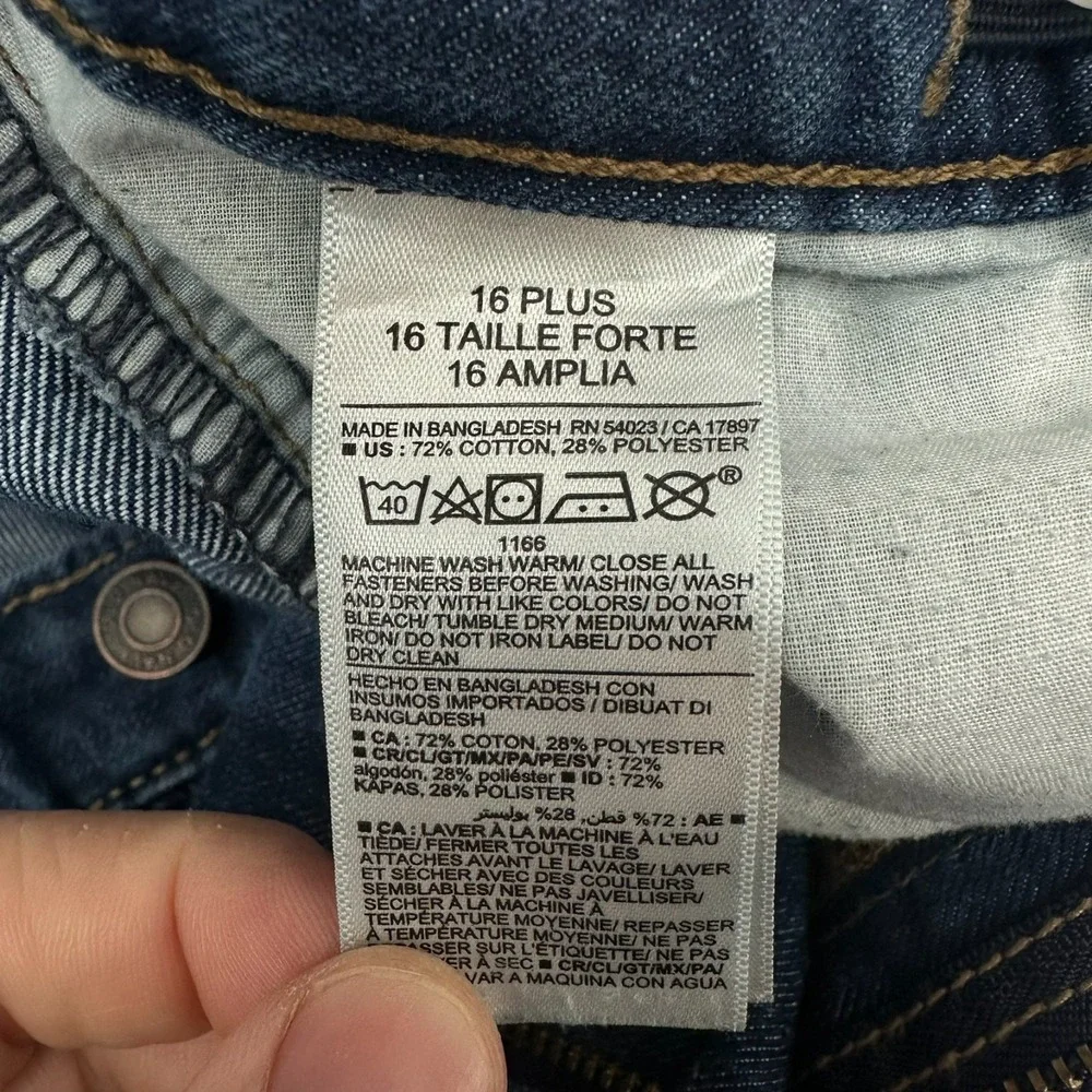 Old Navy Jeans Girls 16 Plus Blue Denim Skinny Leg‎ 5-Pocket Mid Rise Preppy